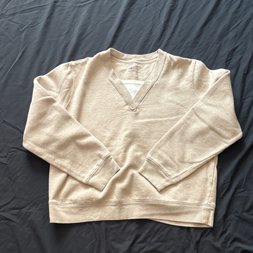 Studio Works Beige V-Neck Sweater